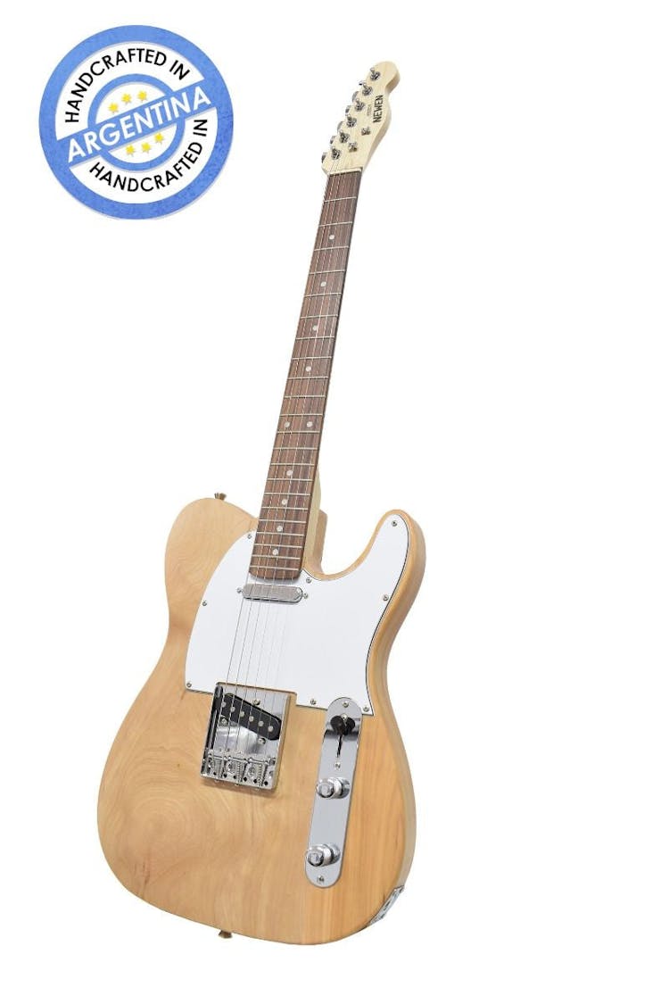 Newen TL electric guitar in natural wood finish